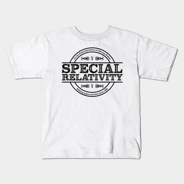 Special Relativity Kids T-Shirt by acrossTPB